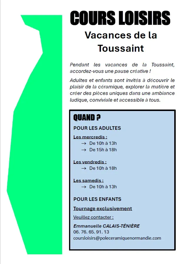 Cours loisirs - Vacances de la Toussaint